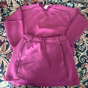 Sweatshirt and Skirt Set